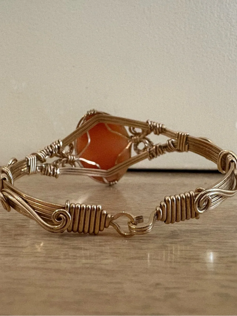 RETIRED Ronaldo Designer Jewelry Cameo Wire Wrapped Bracelet 7